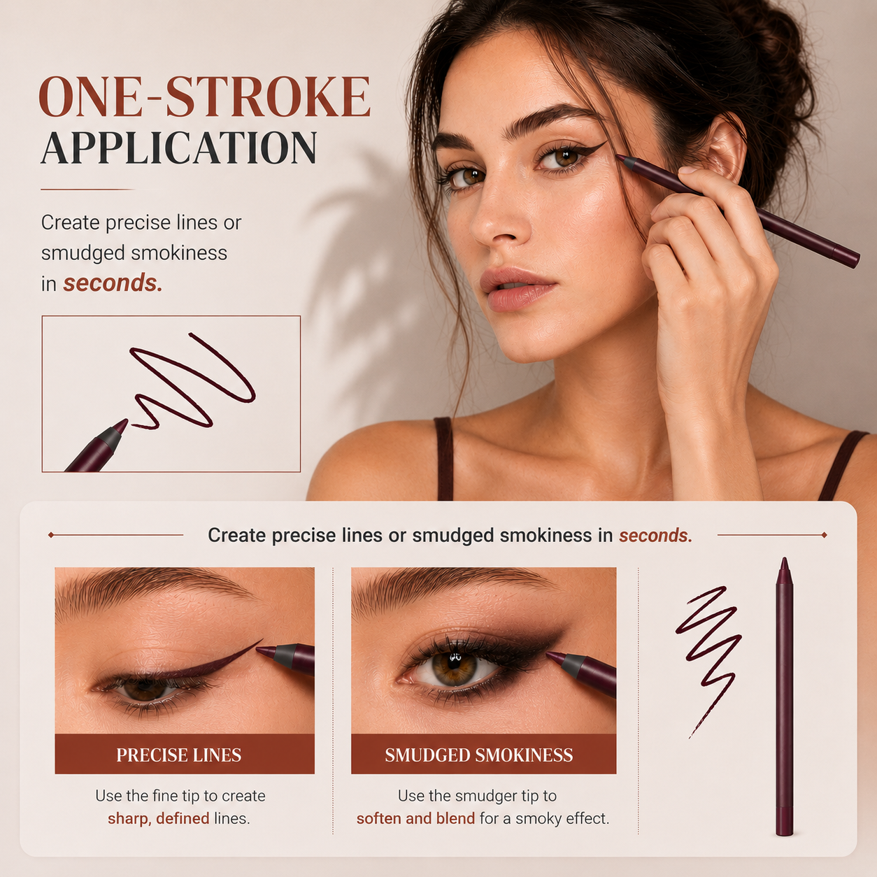 ✨BUY 1 GET 1 FREE💖24H Waterproof Eyeliner Pencil — Smudge-Proof, All-Day Wear